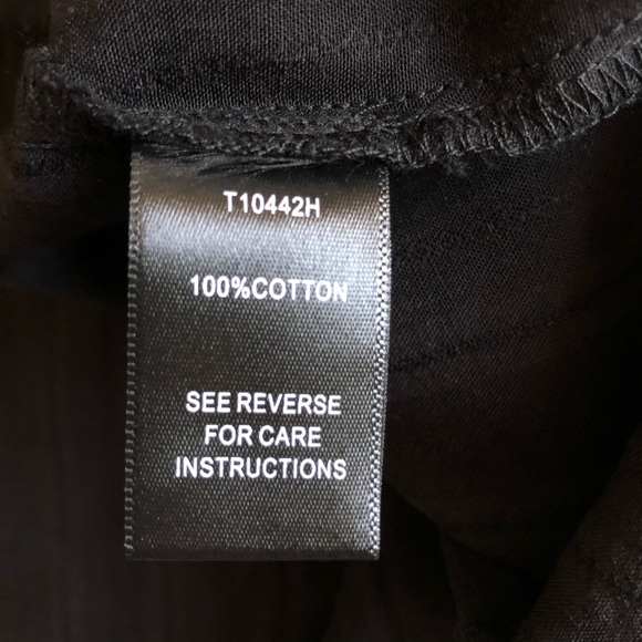 Aakaa Roll Sleeve Tie Front Black Top ~ Size L - Picture 13 of 13